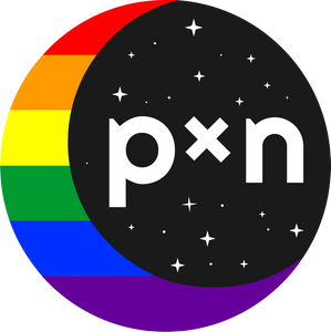 Pride by Night Pride Flag Blankets round logo